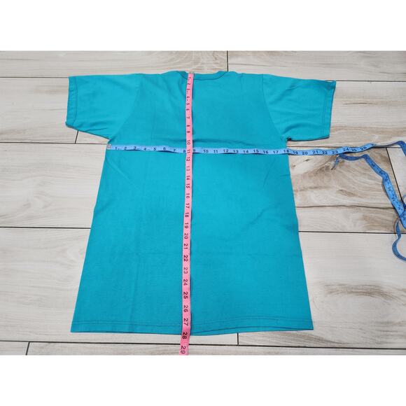 Vtg Florida Marlins Russell Athletic 1/4 Button T-Shirt Teal Medium FL Miami - Picture 4 of 4